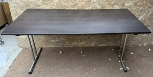 Masa cu picioare metalice pliabile; Masa cu blat 160x80 cm; Birou