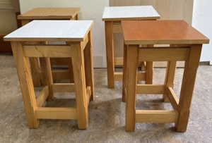 4 buc Taburet cu cadru de lemn; Scaunel; Scaun