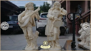 Set statuete muzicanți, galben patinat, model S69.