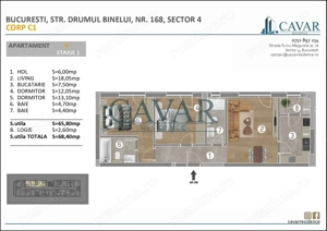 Apartament 3 Camere Proiect Cavar Binelui 168 - imagine 6
