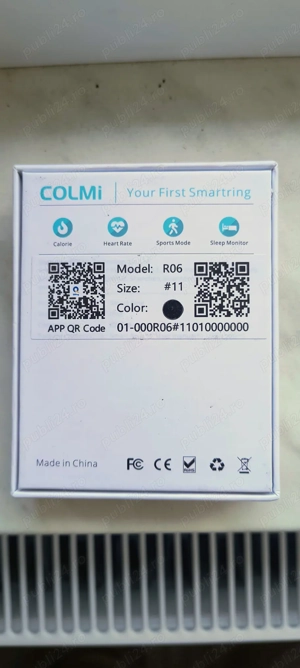 Smart ring Colmi R06, 20.3mm, negru, set cu cablu magnetic si instructiuni de utilizare - imagine 2