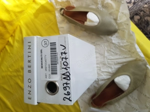 Pantofi piele class Enzo Bertini Original 37 Khaki model perforat - imagine 5