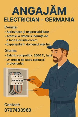 Căutăm electrician Germania