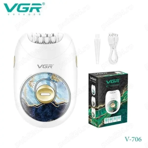Epilator electric fara fir, VGR 3 in 1, acumulator, 2 viteze, Premium