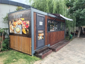 Vând container complet utilat pentru fast-food, gogoserie