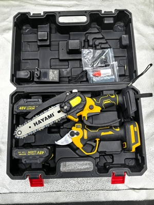 Set mini fierastrau lant si foarfeca electrica Hayami 499 lei - imagine 2