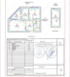 Apartament 2 camere, etaj 1,centrala proprie, zona Saguna