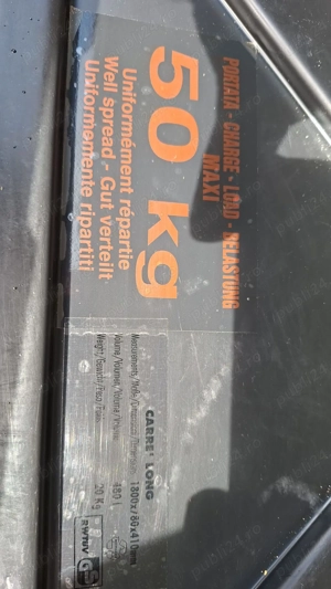 Cutie portbagaj portski 180x80x41 sarcina utila 50 kg - imagine 7