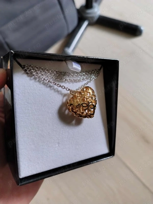 Lantisor cu Pandantiv Guess Jasmine Heart Pendant Necklace - imagine 5