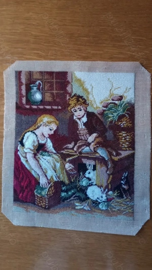 Goblen copii cu iepurasi