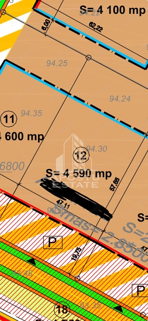 Teren industrial cu suprafața 4590 mp și poziție excelentă