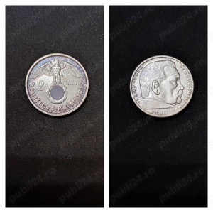 Monede argint 2 Reichsmark, GERMANIA, 1937 (F, J)