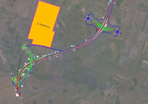 De vanzare teren logistica/industrial, coborare bretea A1 - Sanandrei, Timis