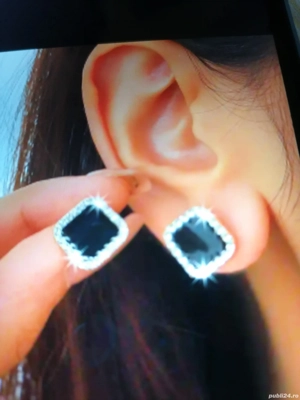 Cercei eleganți pt nunti botezuri purtare casual - imagine 2