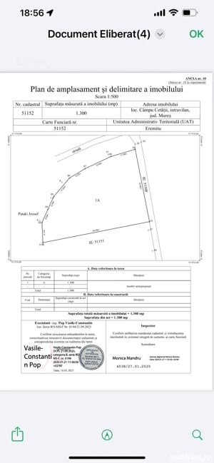 de vanzare teren intravilan 2600 mp Campu Cetatii jud Mures - imagine 5