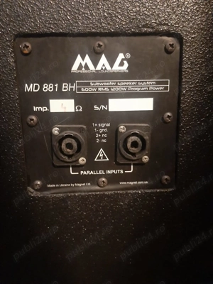 Vand boxe pasive pe 15 și 18 țoli +PUTERE.