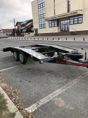 Trailer Remorca Platforma Auto Slep Temared 2000 KG 4 x 2 m Impecabila - imagine 3