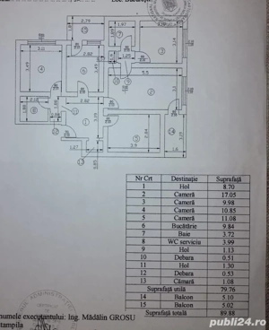 Apartament 4 camere 90mp 6 8 1982 Pescarusului Chisinau Arena Nationala Basarabia - imagine 2