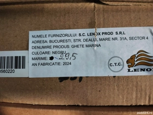 Ghete de bord din piele naturală cu scai - imagine 2