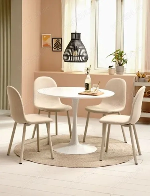 Masă rotunda  100 albă MDF