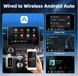 Mini adaptor USB tip C pentru conexiune Wireless Carplay si Android Auto
