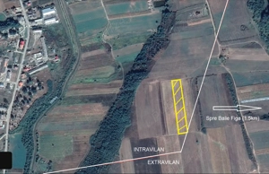 Vand 5800 mp teren arabil intravilan in Beclean la 1500 m de baile Figa
