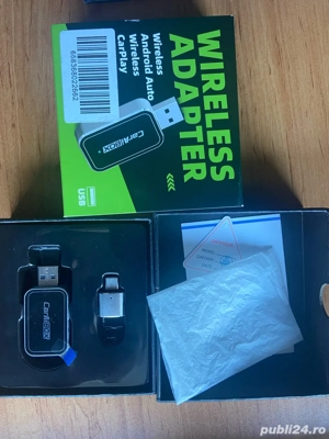 Mini adaptor USB tip C pentru conexiune Wireless Carplay si Android Auto - imagine 2