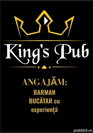 Kings Pub angajeaza