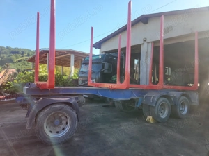 Remorcă forestiera transport lemn bușteni  - imagine 2