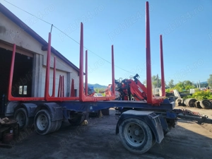 Remorcă forestiera transport lemn bușteni 