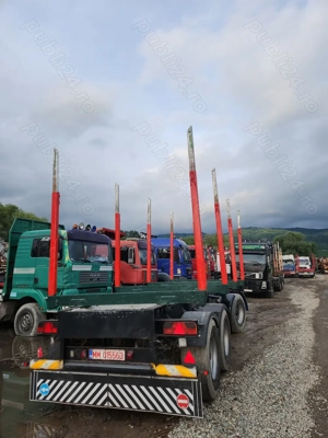 Remorcă forestiera transport lemn 