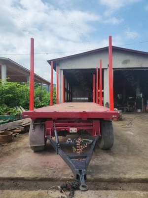 Remorca forestiera transport lemn bușteni  - imagine 3