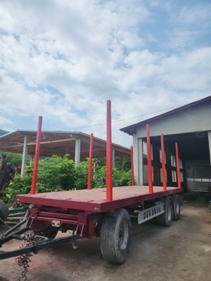 Remorca forestiera transport lemn bușteni 