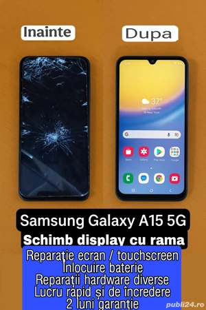 Reparații telefoane cu garanție   Ecran, baterie, hardware