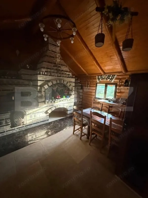 Cabana din lemn rotund, 2 camere, 140 mp, teren 2800 mp, Paltinoasa - imagine 5