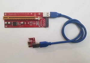 Riser PCI-E 164PIN PCI-E x1 la PCI-E x16 - imagine 2