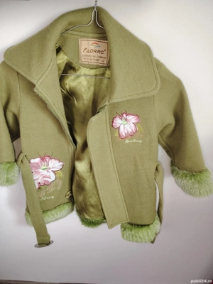 Palton fetite, 4ani, cu broderie
