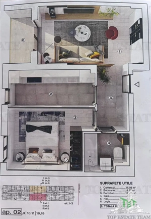 Apartament modern 2 camere, incalzire in pardoseala, posibilitate loc de parcare acoperit, in BRAGAD - imagine 2