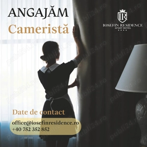 Angajăm cameristă cu experiență