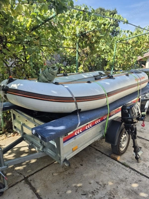 Ansamblu barca Kolibri 330 DSL +remorca REPO+motor PARSUN 5 CP