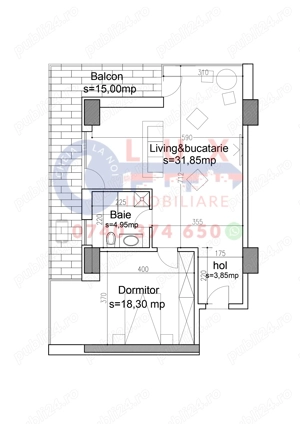 ID 2970 Apartament 2 camere în bloc nou - imagine 13