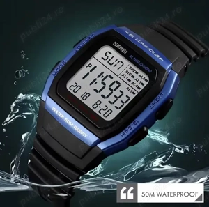 ceas quartz multifunctional, foarte usor 32grame, rezistent la apa 50 de metri 