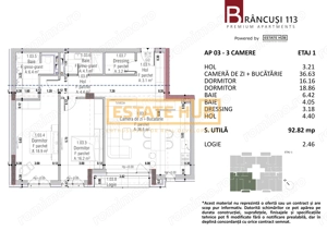Apartament 3 camere nou, clădire premium pe strada Brancusi - imagine 6