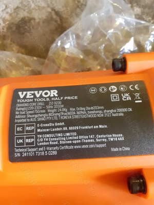 masina carotata vevor umed uscat   3200 w 750 rotatii pe min - imagine 2