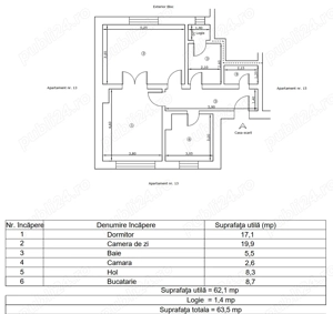 Apartament 2 camere cartierul Lucacesti, oraș Moinesti, județul Bacău. - imagine 2