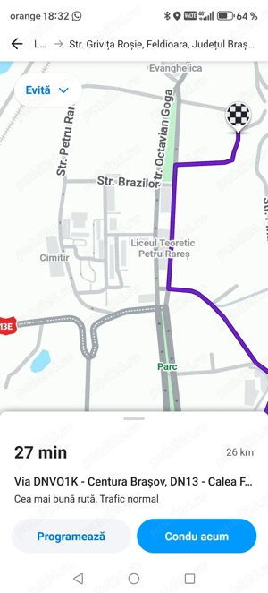 Teren intravilan comuna Feldioara 20km de brasov