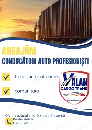 Angajăm conducători auto prefesioniști