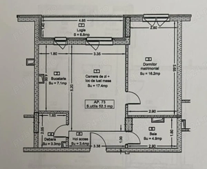 Apartament 2 camere  de închiriat - Oncos - in curs de amenajare  - imagine 9