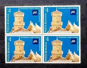Bloc Centenarul mărcii poștale San Marino