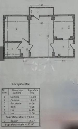 2 camere 5/10, 53mp, Calea 13 Septembrie-Prosper. - imagine 8